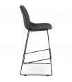 Tabouret de bar design gris foncé en tissu Burbidge