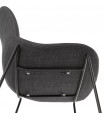 Tabouret de bar design gris foncé en tissu Burbidge