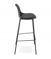 Tabouret de bar design noir en plastique Confetti