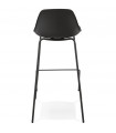 Tabouret de bar design noir en plastique Confetti