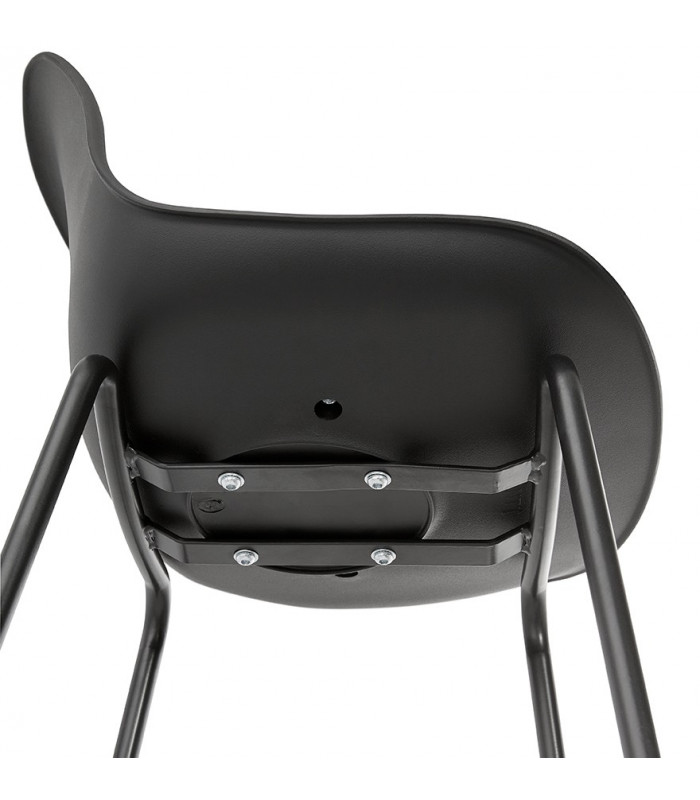 Tabouret de bar design noir en plastique Confetti