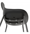 Tabouret de bar design noir en plastique Confetti