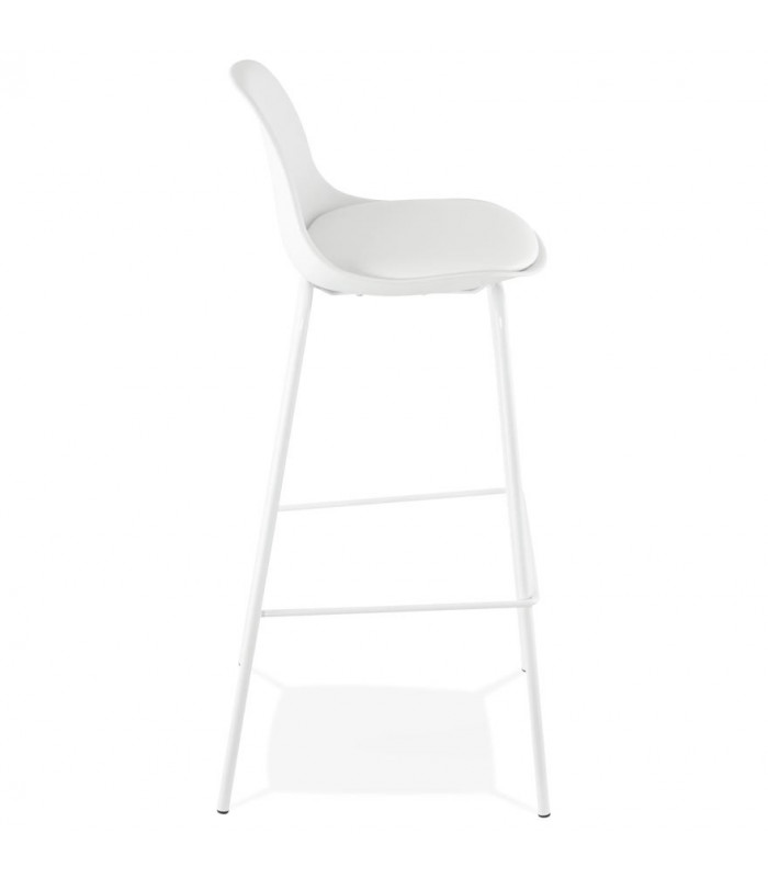 Tabouret de bar design blanc en plastique Confetti