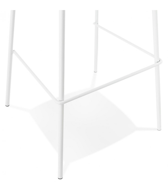 Tabouret de bar design blanc en plastique Confetti