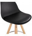 Tabouret de bar design noir en plastique Alassio