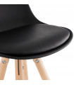 Tabouret de bar design noir en plastique Alassio