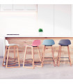 Tabouret de bar design rose en plastique Allegra