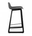 Tabouret de bar design noir en plastique Hoopla Mini