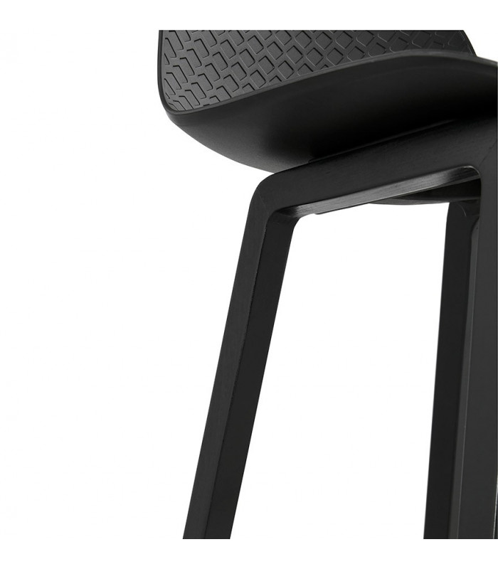 Tabouret de bar design noir en plastique Hoopla Mini