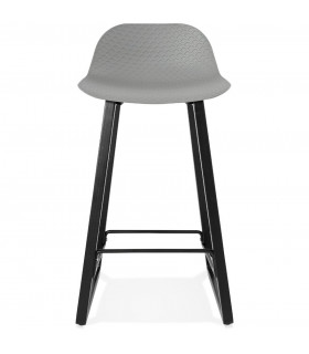 Tabouret de bar design gris en plastique Hoopla Mini
