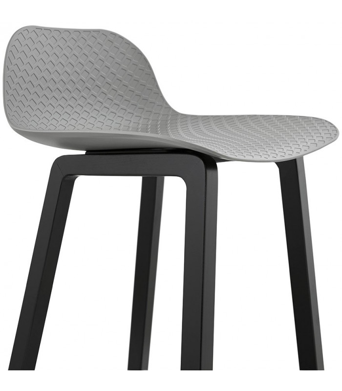 Tabouret de bar design gris en plastique Hoopla Mini