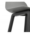 Tabouret de bar design gris en plastique Hoopla Mini