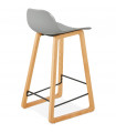 Tabouret de bar design gris en plastique Allegra
