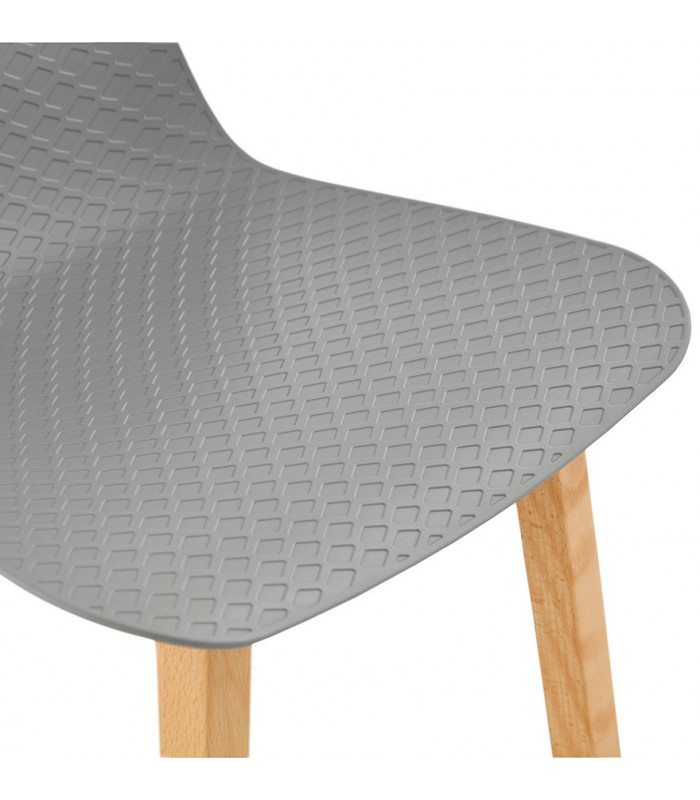 Tabouret de bar design gris en plastique Allegra