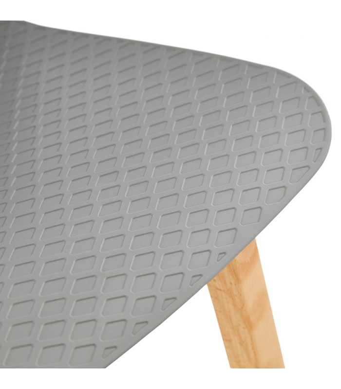 Tabouret de bar design gris en plastique Allegra