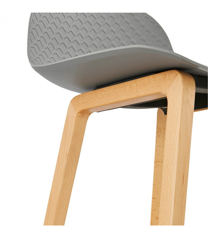 Tabouret de bar design gris en plastique Allegra