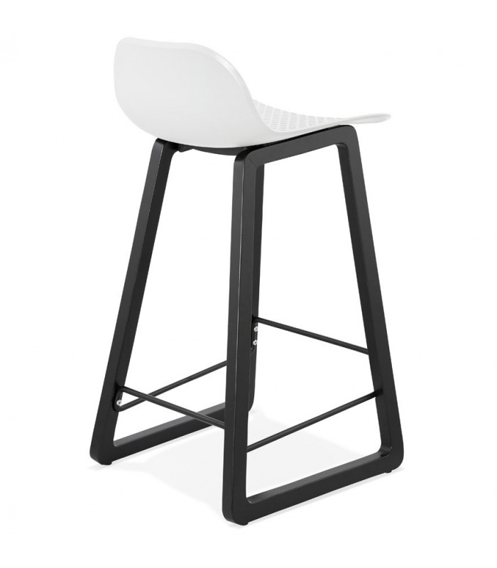 Tabouret de bar design blanc en plastique Hoopla Mini