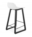 Tabouret de bar design blanc en plastique Hoopla Mini