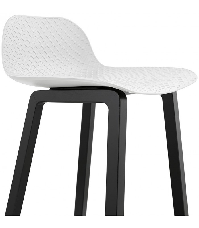 Tabouret de bar design blanc en plastique Hoopla Mini