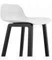 Tabouret de bar design blanc en plastique Hoopla Mini