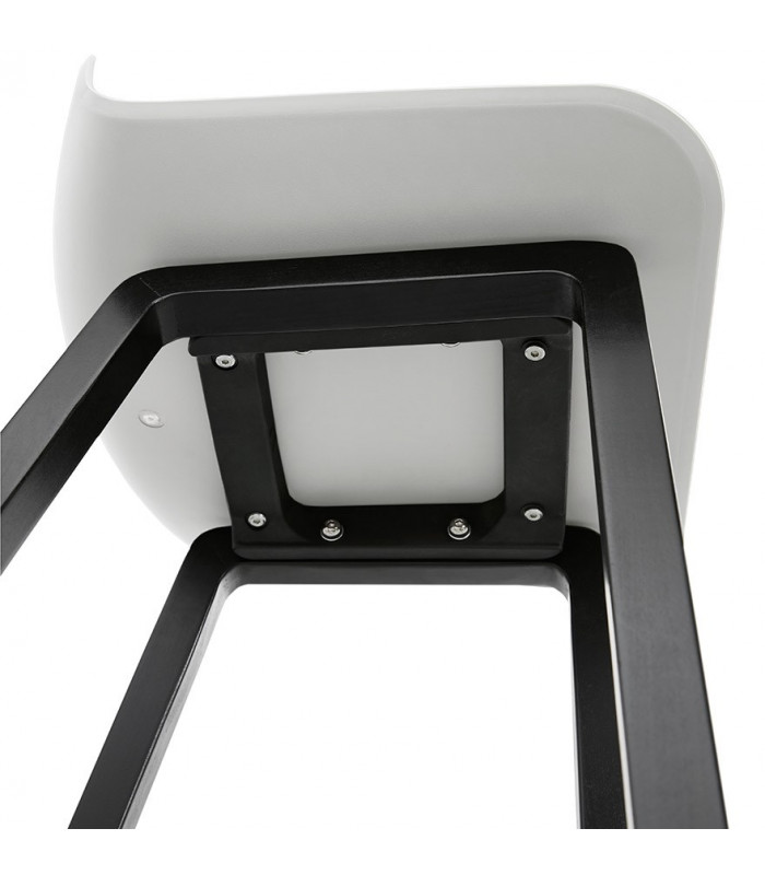 Tabouret de bar design blanc en plastique Hoopla Mini