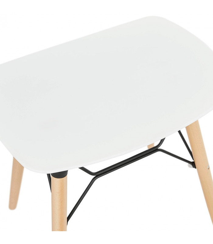 Tabouret de bar design blanc en plastique Epalle