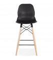 Tabouret de bar design noir en plastique Harewood Mini
