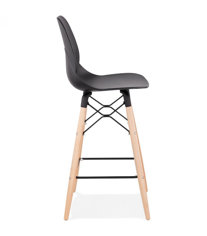 Tabouret de bar design noir en plastique Harewood Mini