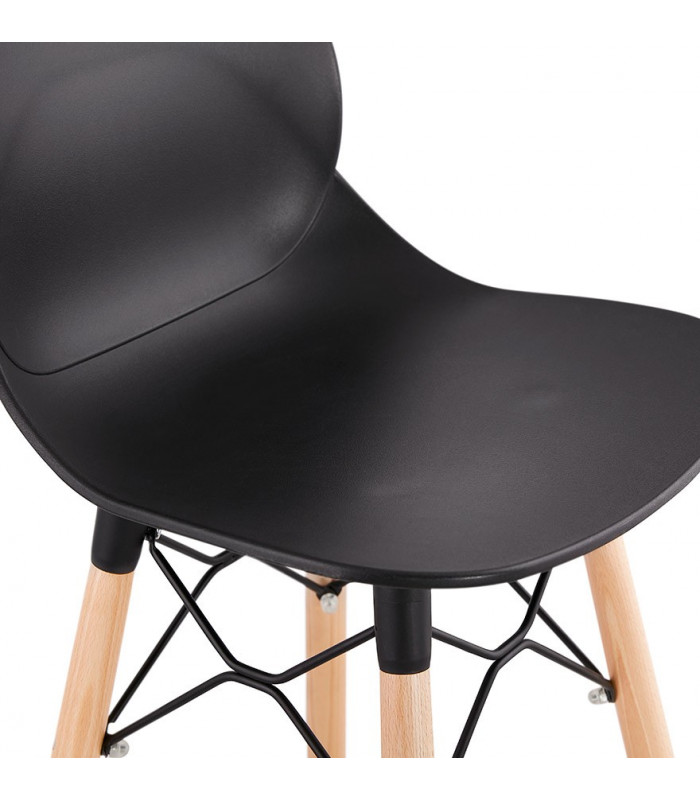 Tabouret de bar design noir en plastique Harewood Mini