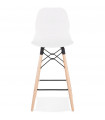 Tabouret de bar design blanc en plastique Harewood Mini