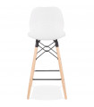 Tabouret de bar design blanc en plastique Harewood Mini