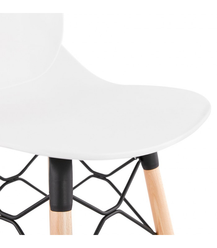 Tabouret de bar design blanc en plastique Harewood Mini