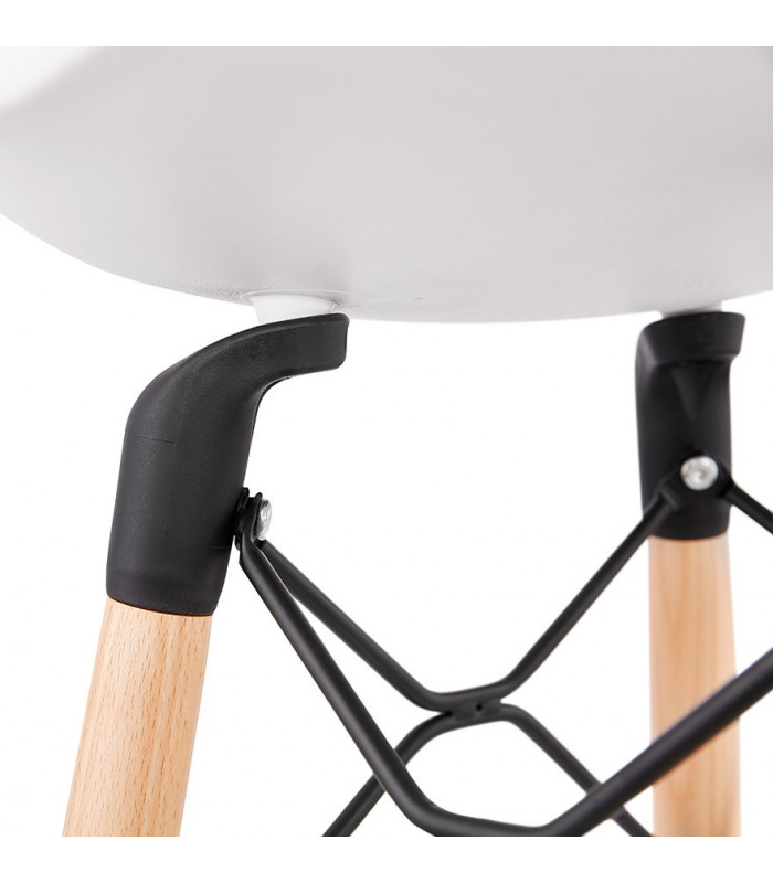 Tabouret de bar design blanc en plastique Harewood Mini