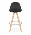 Tabouret de bar design noir en plastique Alassio Mini