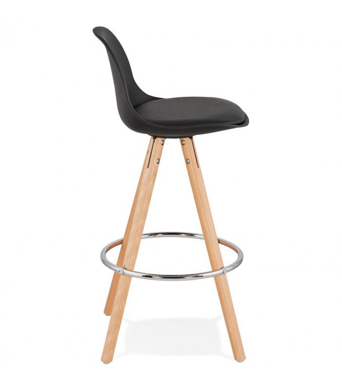 Tabouret de bar design noir en plastique Alassio Mini