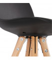 Tabouret de bar design noir en plastique Alassio Mini