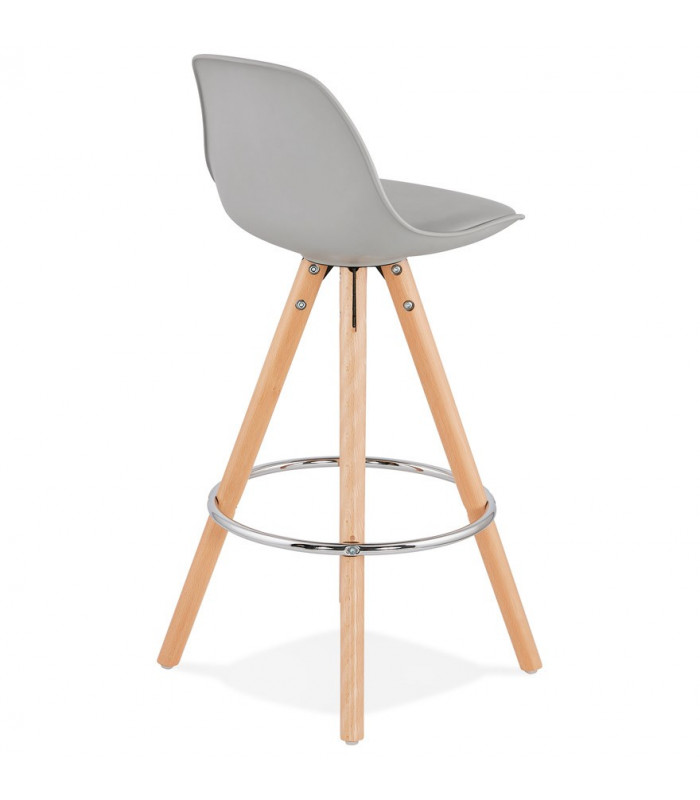 Tabouret de bar design gris en plastique Alassio Mini