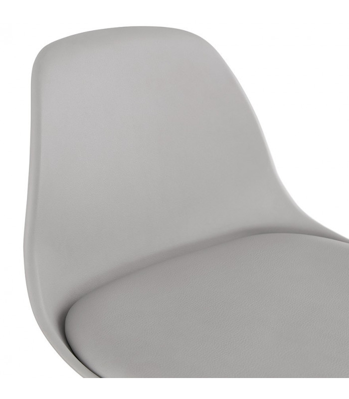 Tabouret de bar design gris en plastique Alassio Mini