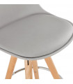 Tabouret de bar design gris en plastique Alassio Mini