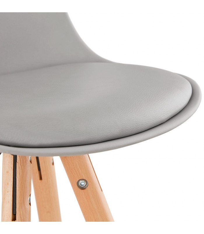 Tabouret de bar design gris en plastique Alassio Mini