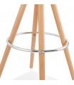 Tabouret de bar design gris en plastique Alassio Mini