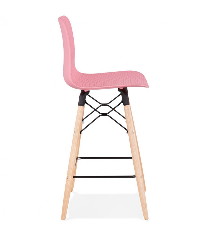 Tabouret de bar design rose en plastique Canning Mini