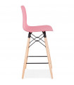 Tabouret de bar design rose en plastique Canning Mini