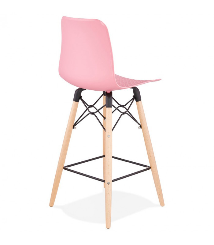 Tabouret de bar design rose en plastique Canning Mini
