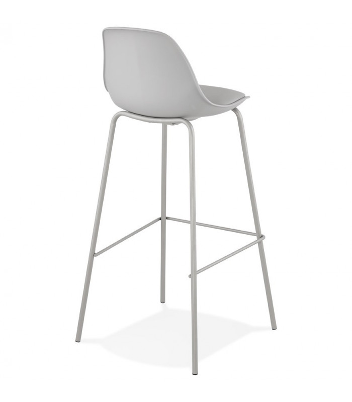 Tabouret de bar design gris en plastique Confetti