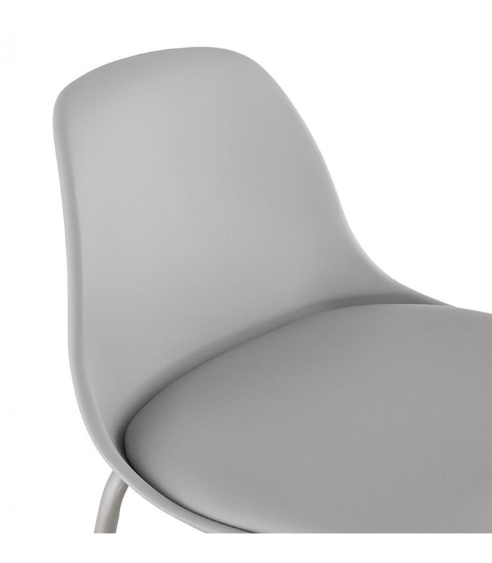 Tabouret de bar design gris en plastique Confetti
