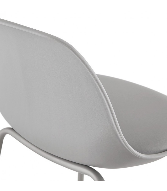 Tabouret de bar design gris en plastique Confetti