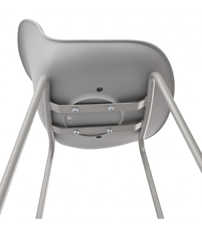 Tabouret de bar design gris en plastique Confetti Mini