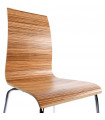 chaise design (non empilable) zebré en bois Boyer