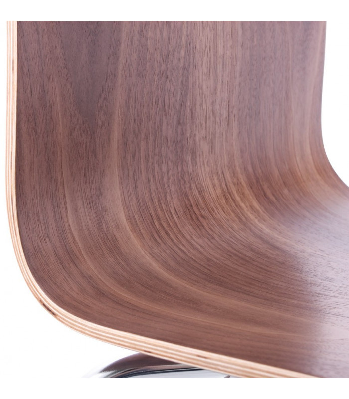 chaise design (non empilable) noyer en bois Boyer